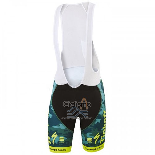Tinkoff Saxo Bank Ropa Ciclismo Culotte Corto 2016 Mangas Cortas AMarillo y Verde
